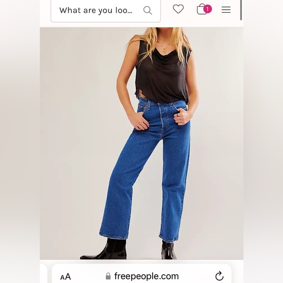 Women's Premium Ribcage Straight Ankle Jeans W27” L29” Jazz Pop EUC! - Picture 2 of 7